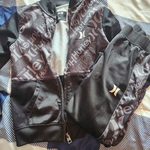 Hurley Kids Black and Gray Jacket & Pants Set